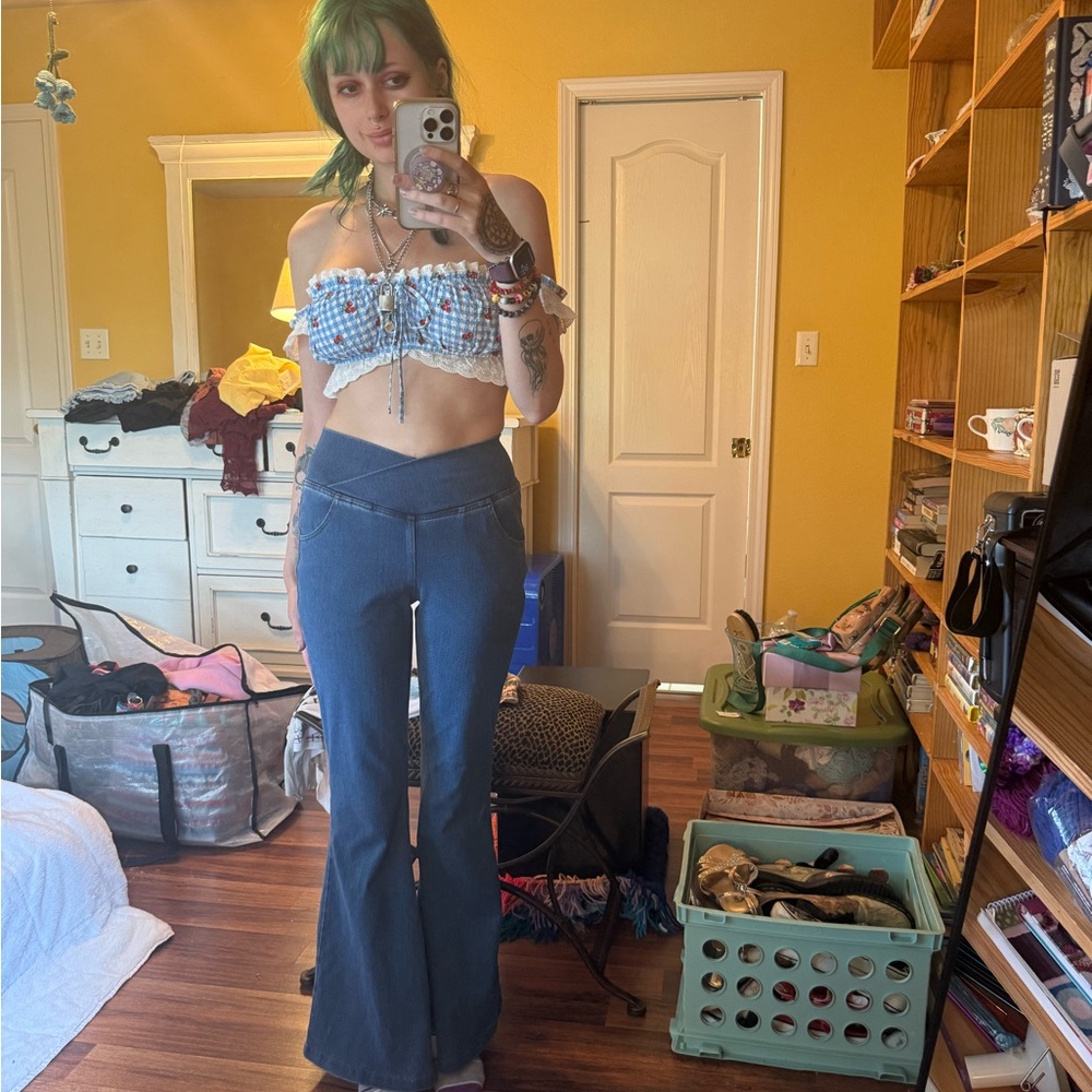 Blue Flared Jeans